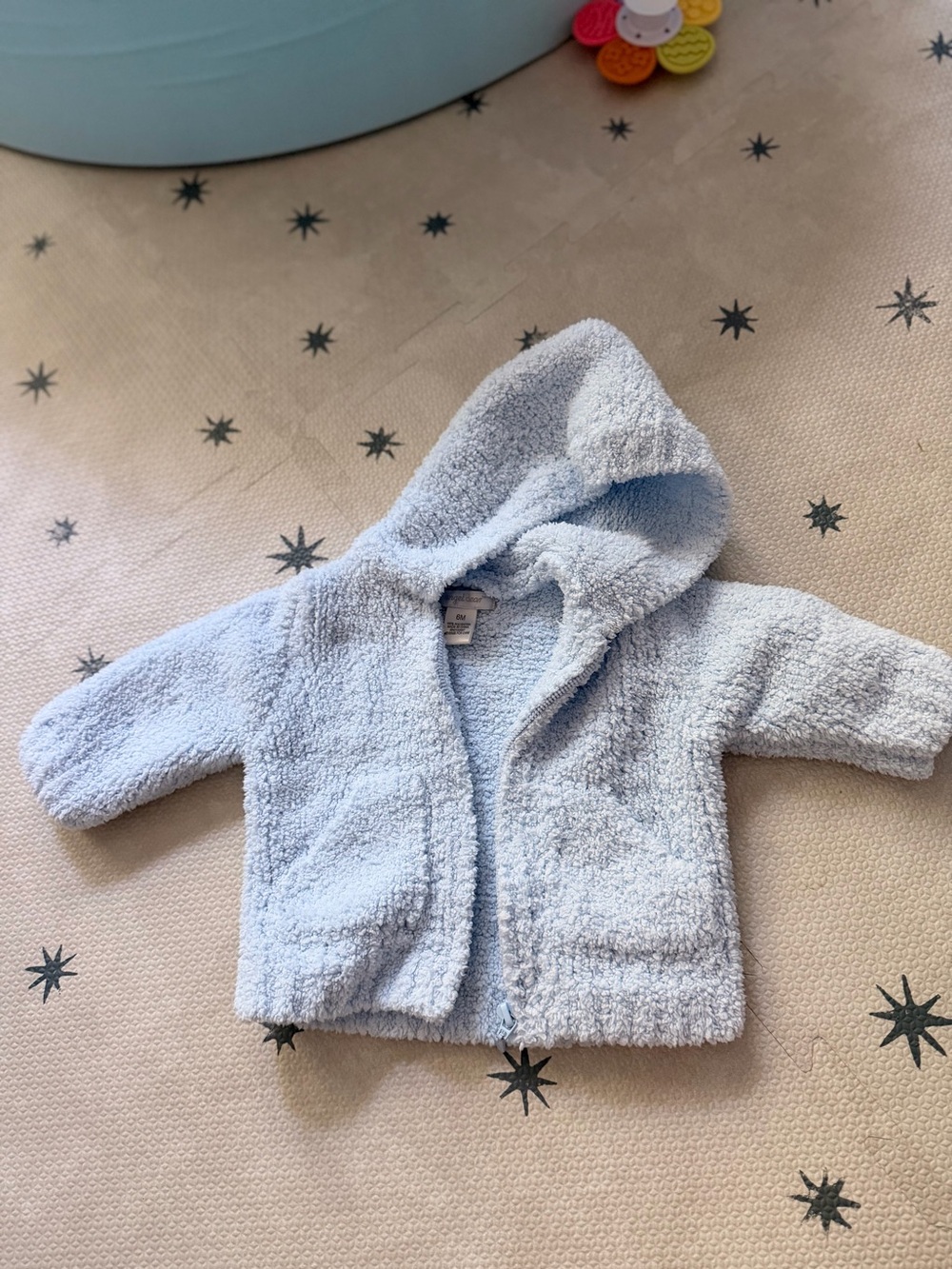 NWOT Angel Dear Cozy Baby Hooded Jacket in Light Blue 6 Month